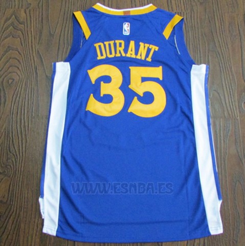 Camiseta Golden State Warriors Kevin Durant #35 2017-18 Azul
